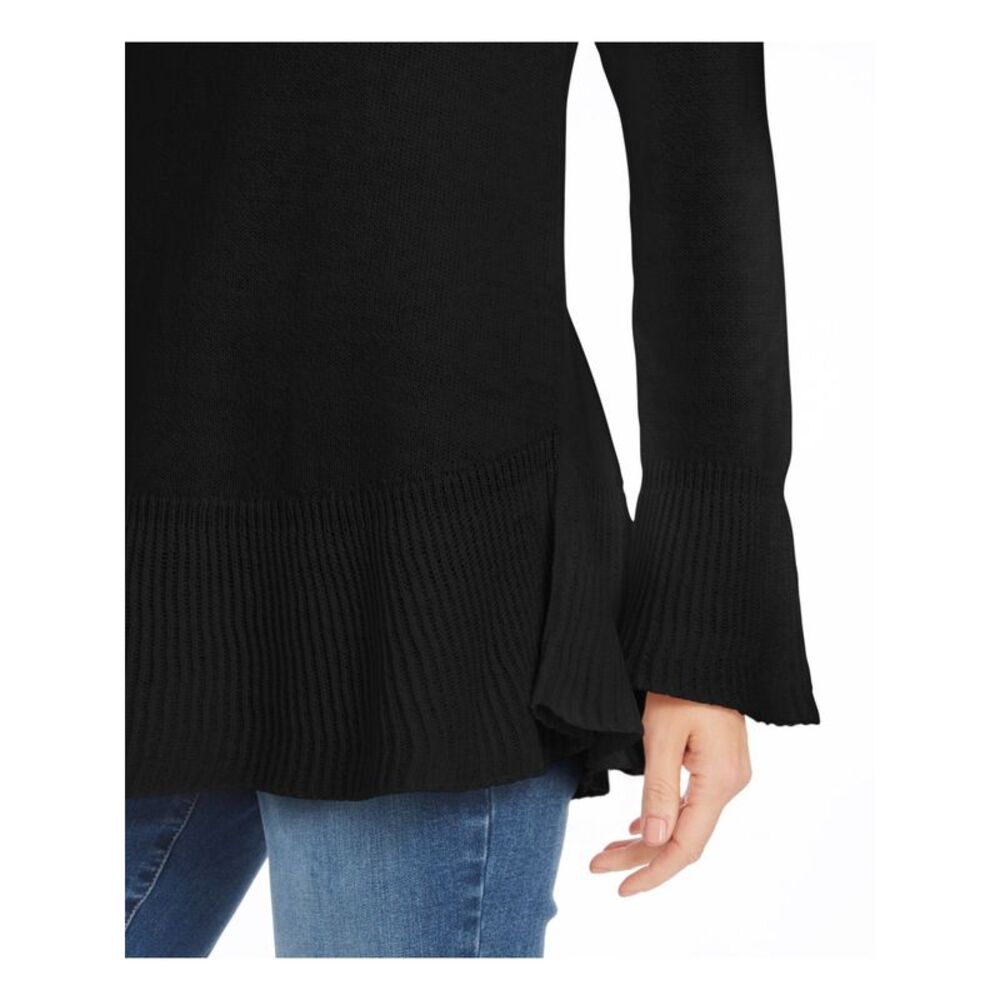 STYLE & COMPANY Womens Black Long Sleeve T-Shirt Petites Size: PP - Picture 3 of 4